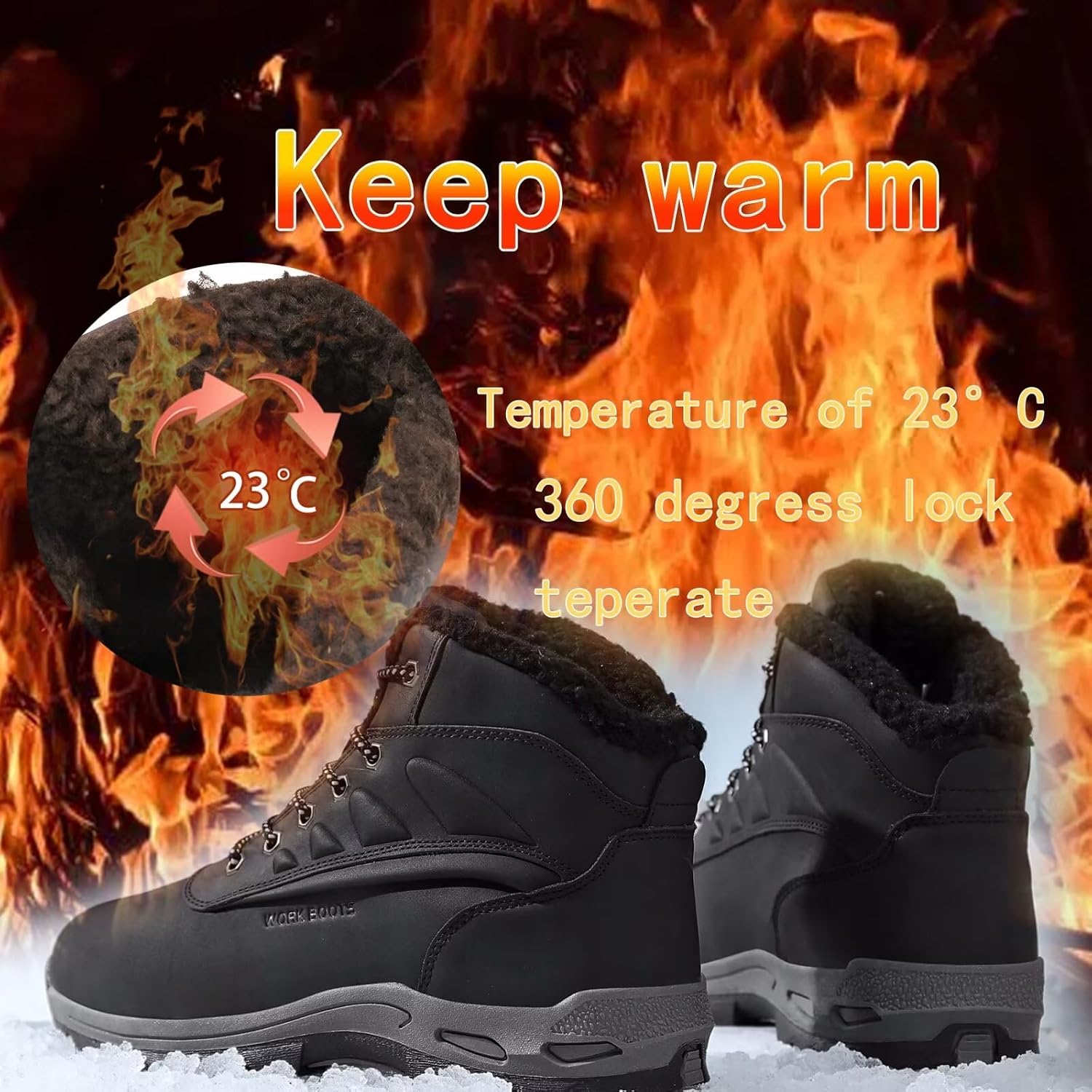 Thumbnail 4 de CYKYGGO Stivali Invernali Uomo Caldo
