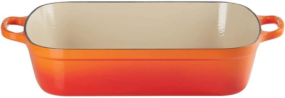 Thumbnail 3 de Le Creuset Signature Enamelled Cast Iron Rectangular Roasting Dish, 37 cm, 6.6 L, Volcanic