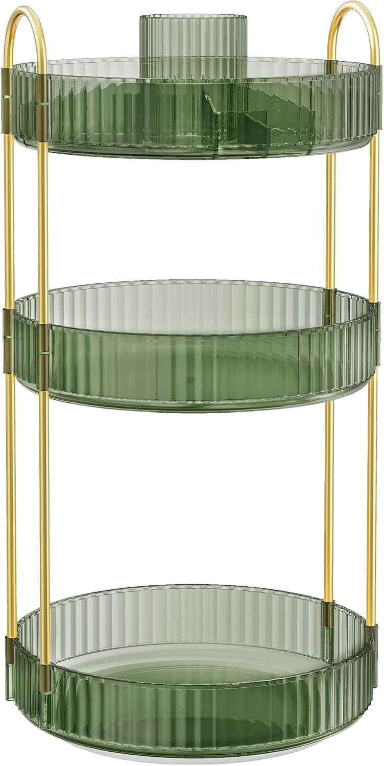 Detalle de SONGMICS GLORA Collection JKA011C01 3-Tier Rotating Makeup Organiser