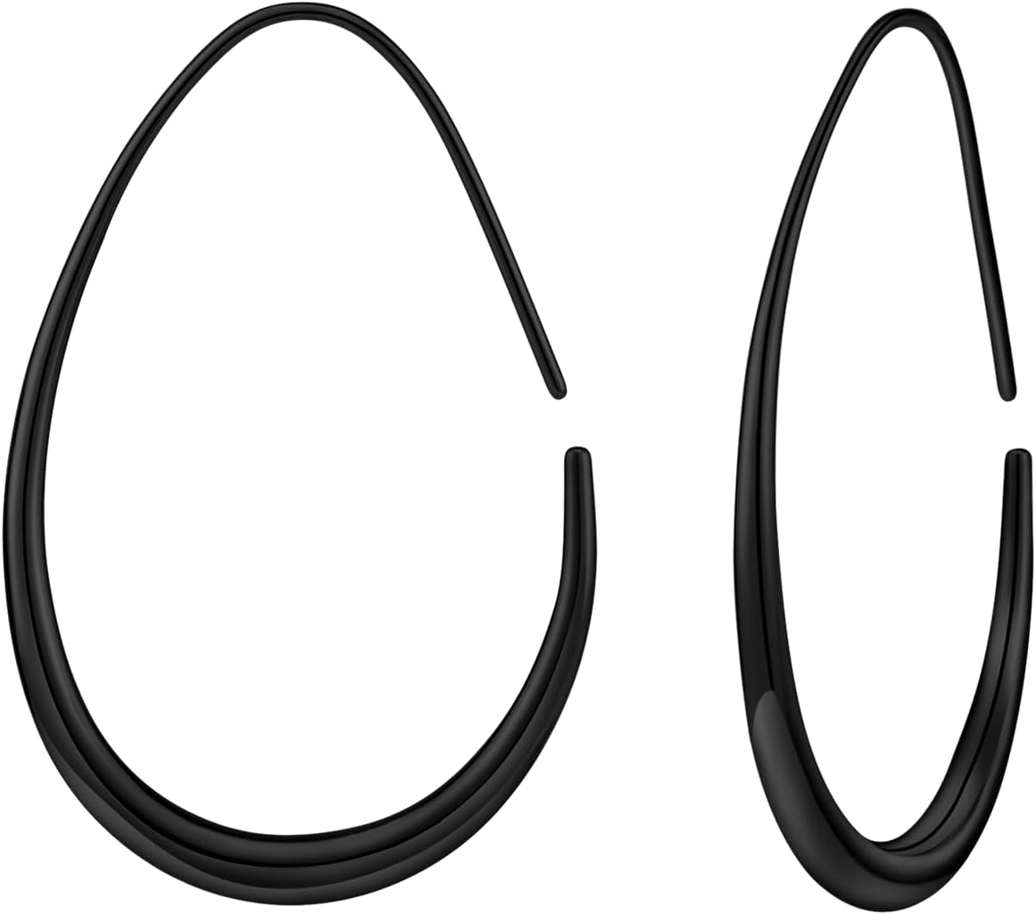 Thumbnail 6 de Lightweight Teardrop Hoop Earrings for Women – 14k Gold Plated