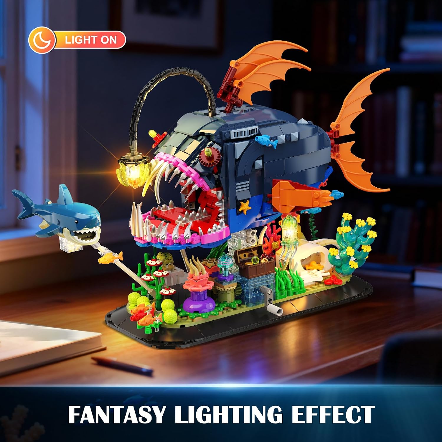Thumbnail 4 de INSOON Laternenfisch Bauspielzeug mit Licht 1139 Teile