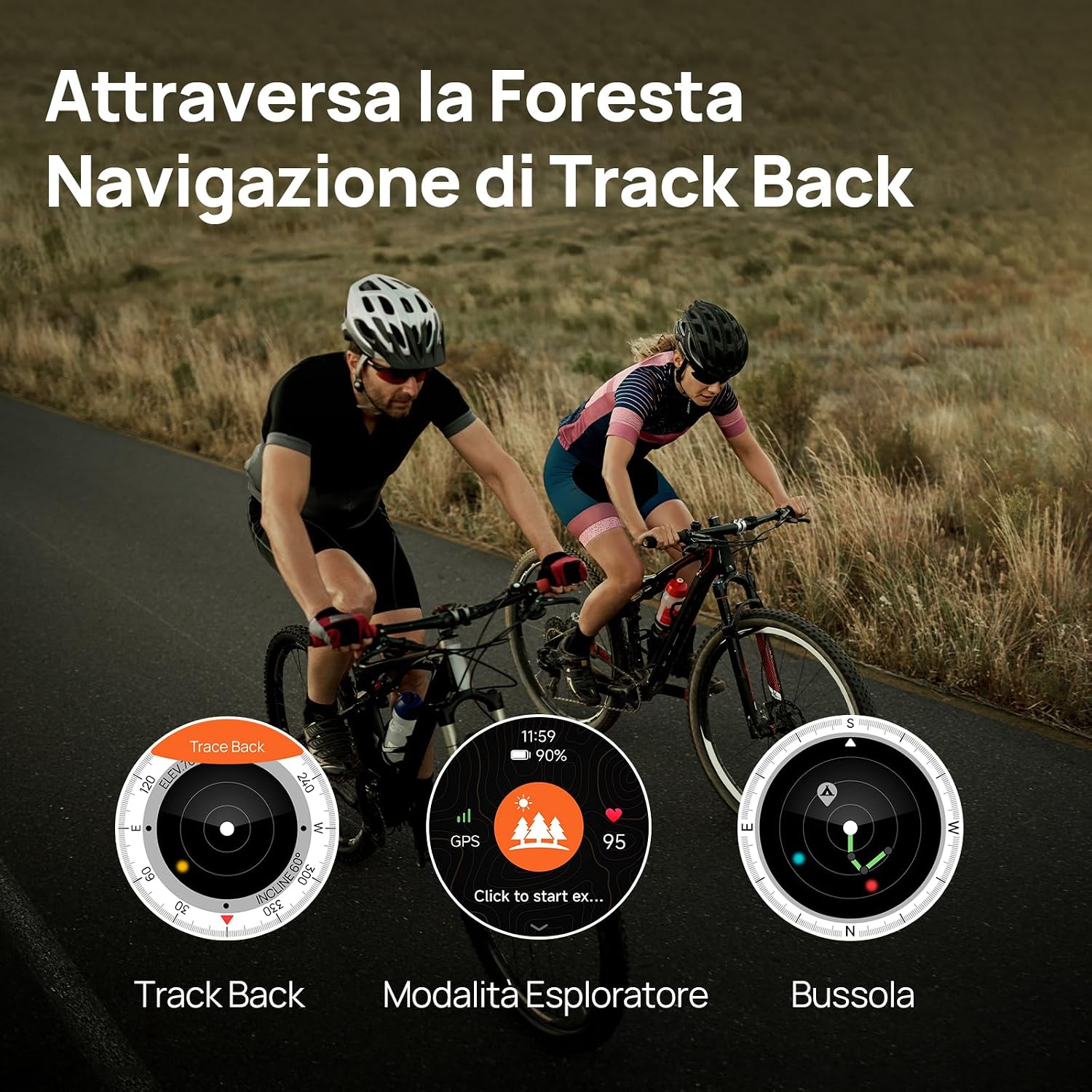 Thumbnail 2 de Mibro GS Explorer S Ti 48mm smartwatch outdoor con GPS dual band, mappe offline e display AMOLED 1,32”
