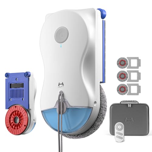 Detalle de HUTT R10 Fensterputzroboter mit Rotierendes Nass- & Lineares Trockenwischen – effiziente Zwei-Phasen Reinigung