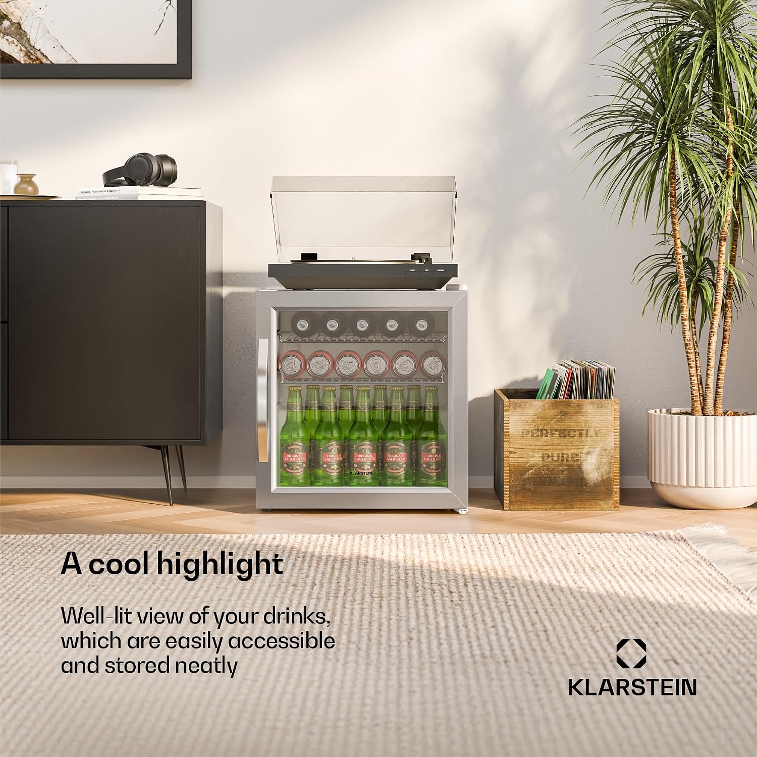 Detalle de Klarstein HEA-Beersafe-L-WH 47 L Drinks Fridge with Glass Door and LED