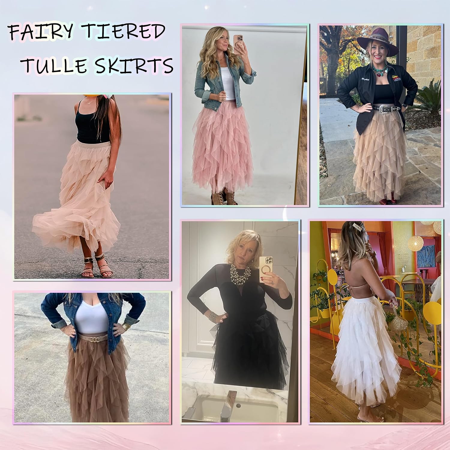 Thumbnail 4 de Girstunm Tüllrock Midi Tailliert A-Linien