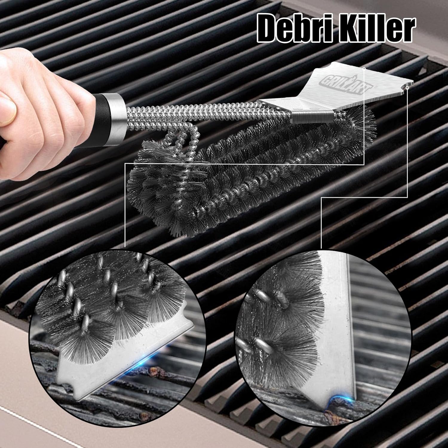 Thumbnail 5 de GRILLART 18-Inch Grill Brush and Scraper