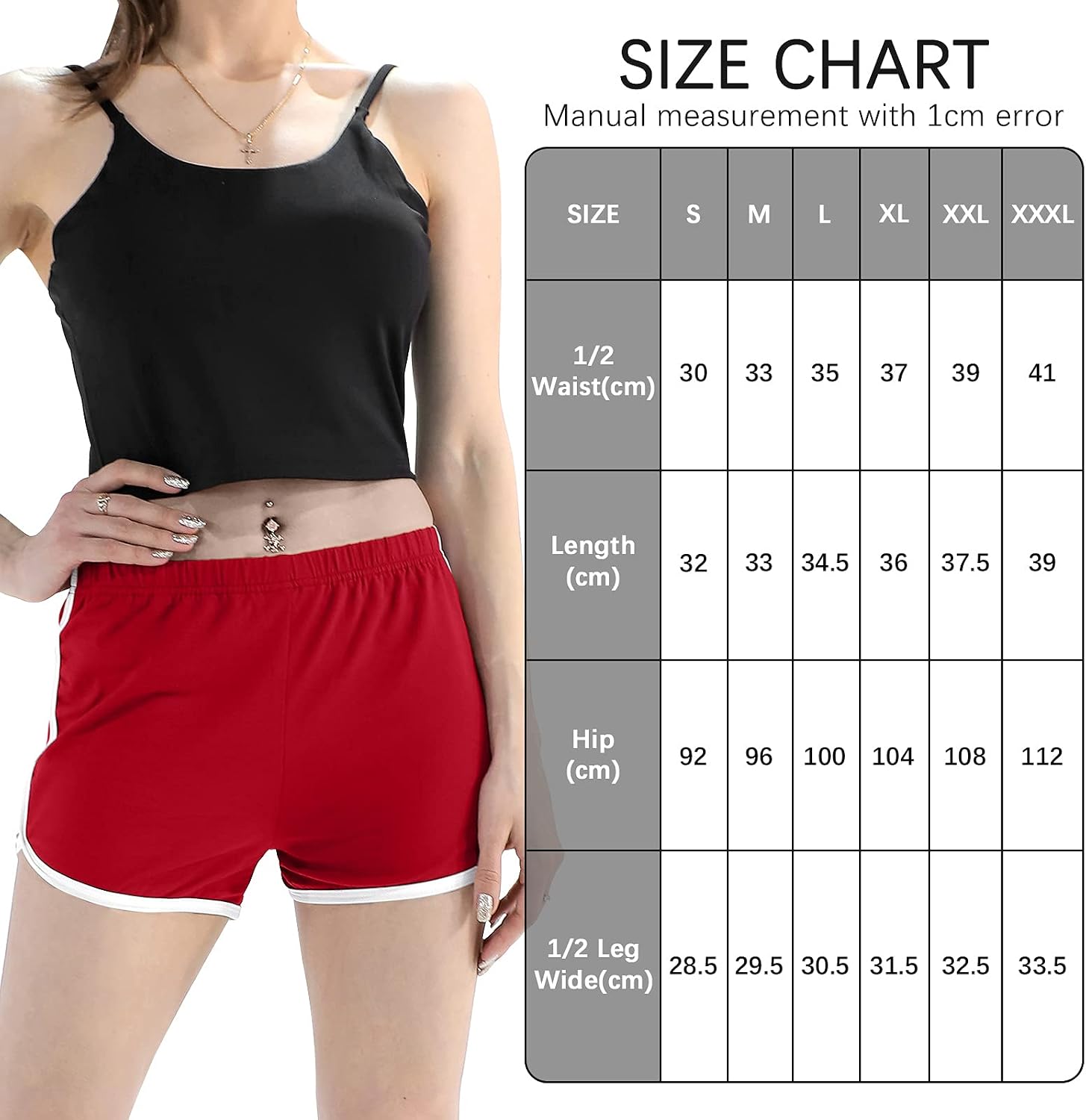 Detalle 2 de URATOT Women’s Cotton Gym Yoga Summer Elastic Shorts (Pack of 2)