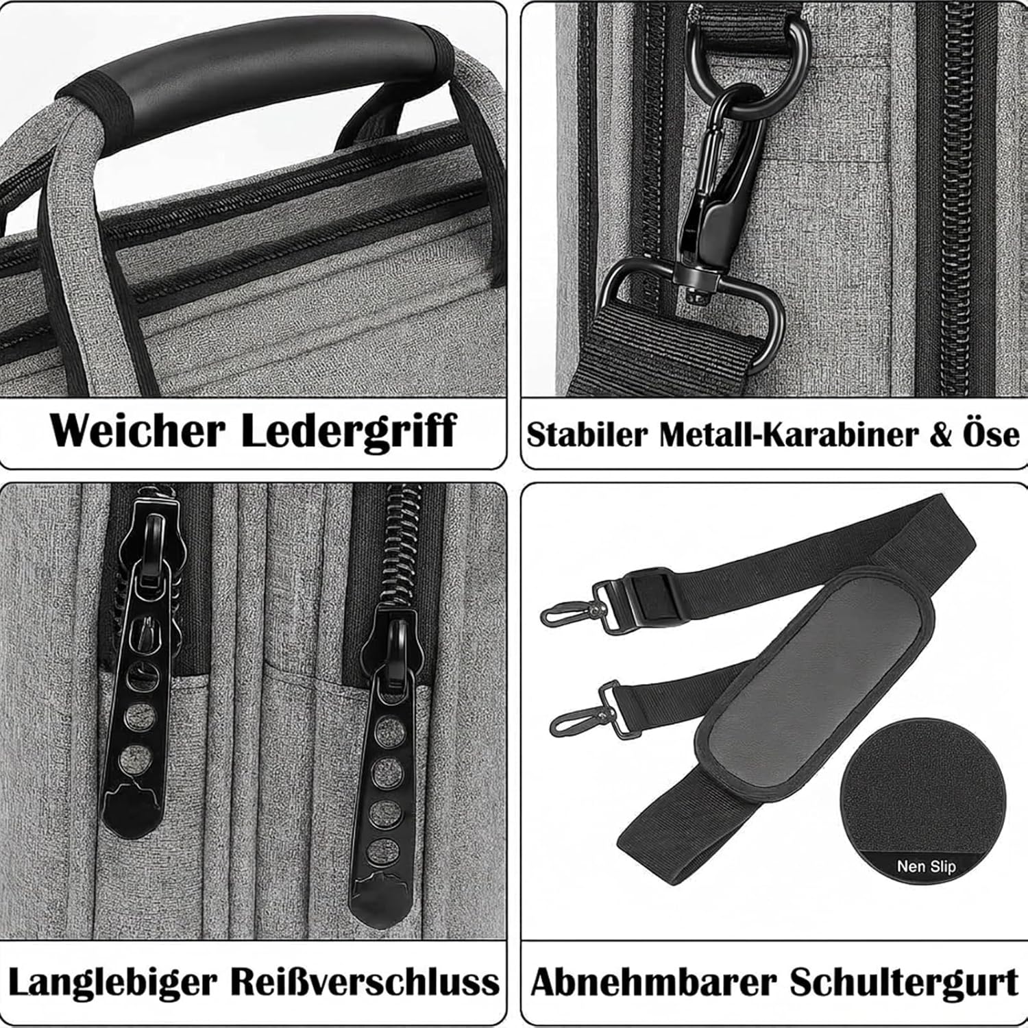 Thumbnail 4 de Mancro Aktenkoffer Herren – 17 Zoll Laptoptasche mit erweiterbarem Stauraum, wasserdichte Business-Tasche