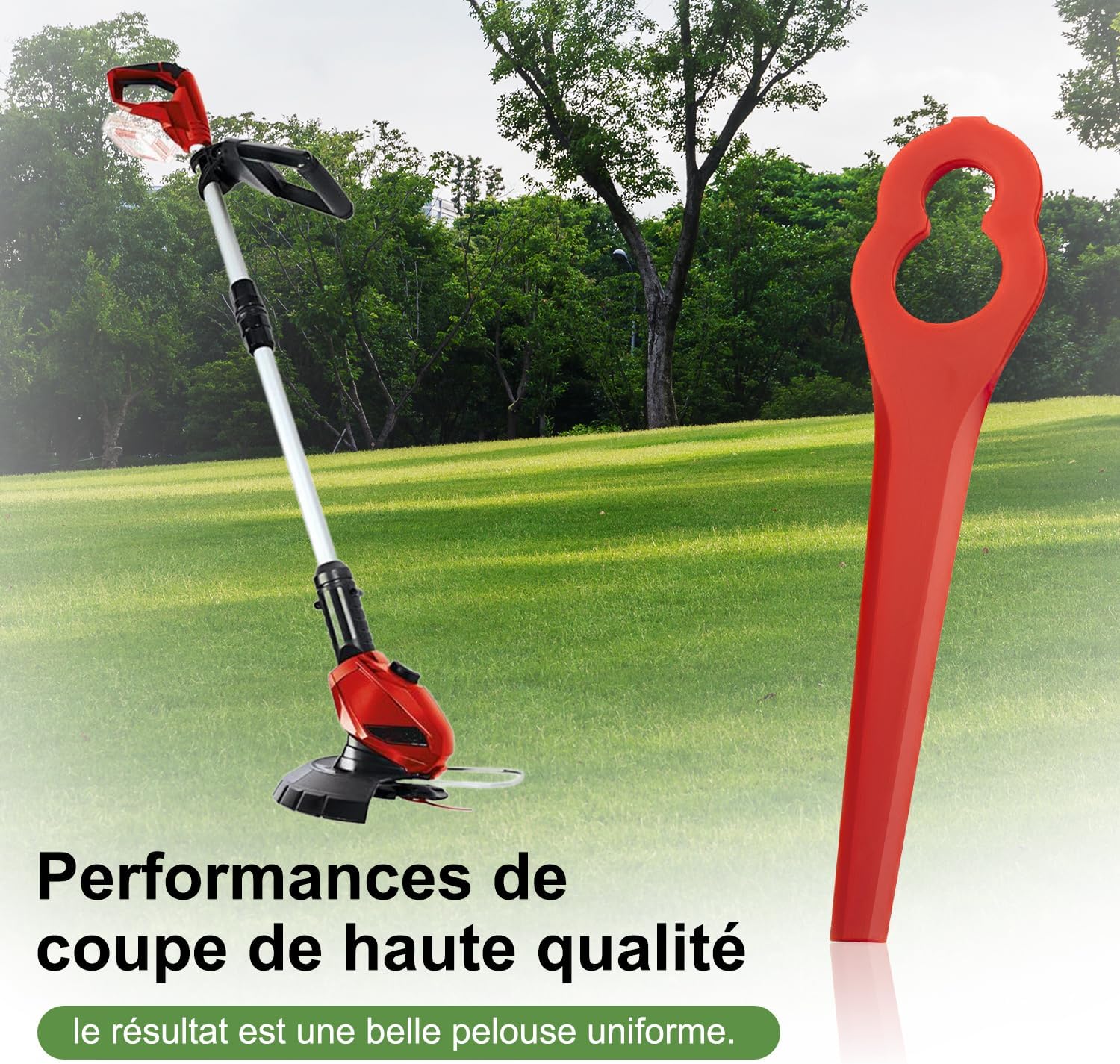 Thumbnail 6 de Lot de 100 lames de rechange en PA6 (nylon) compatibles Einhell pour coupe-bordures sans fil