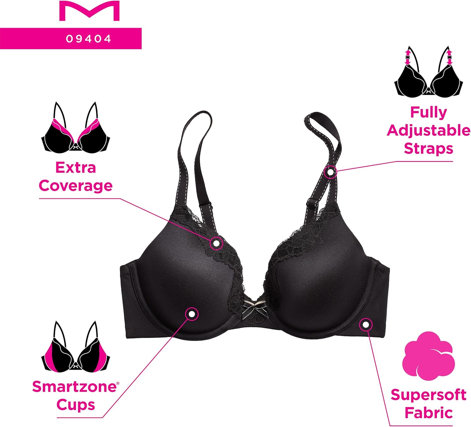 Thumbnail 5 de Maidenform Comfort Devotion lightly lined convertible underwire bra (plus size)