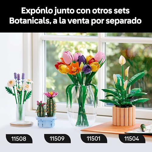 Thumbnail 6 de LEGO Botanicals Lirio de la Paz 11504: Maqueta floral para adultos, planta de interior con maceta artificial