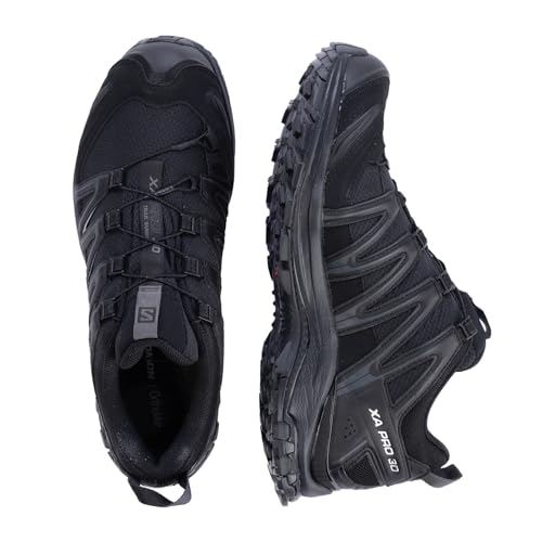 Detalle de Salomon XA PRO 3D Gore-Tex Herren Trekking- und Trailrunning-Schuh Schwarz/Magnet, Größe 45 1/3