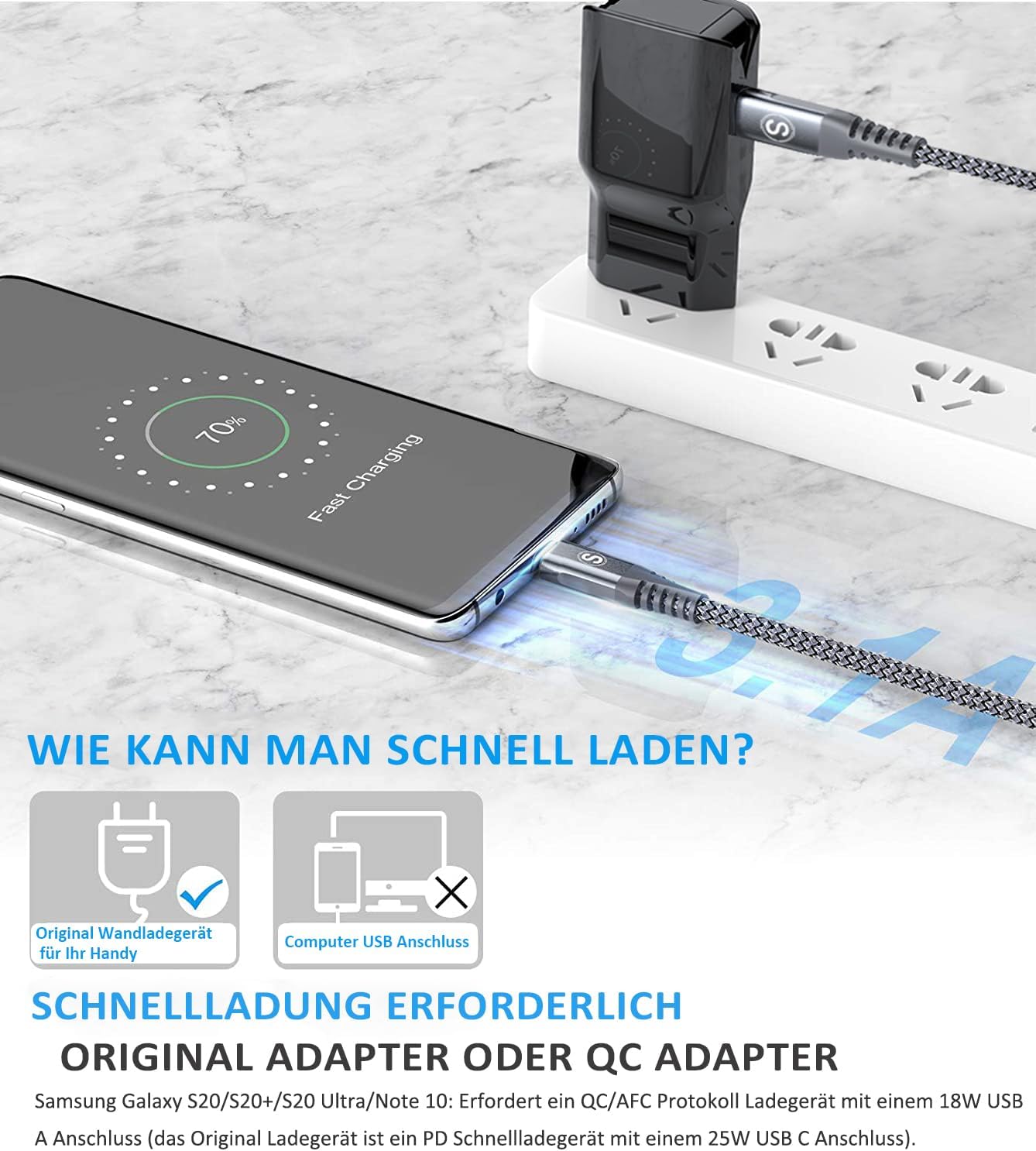 Thumbnail 5 de USB-C auf USB-C Kabel 60W PD – 2er-Pack, 6 m