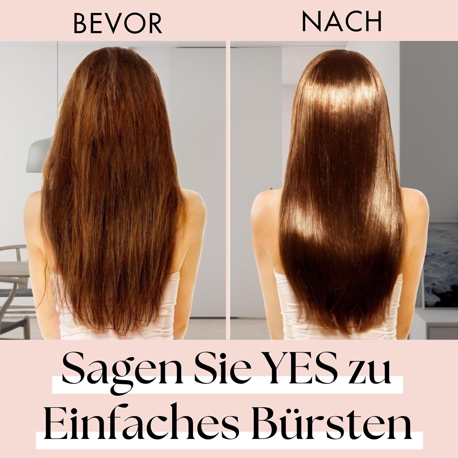 Detalle de Haarbürste ohne Ziepen von Lily England (Roségold) – Entwirrbürste für glattes und lockiges Haar
