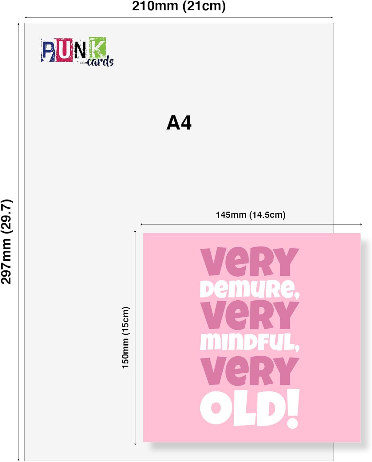 Thumbnail 4 de Punkcards Birthday Card for a Friend (Female) – Very Demure, Very Mindful, Very Old LGBT Edition, Made in the UK