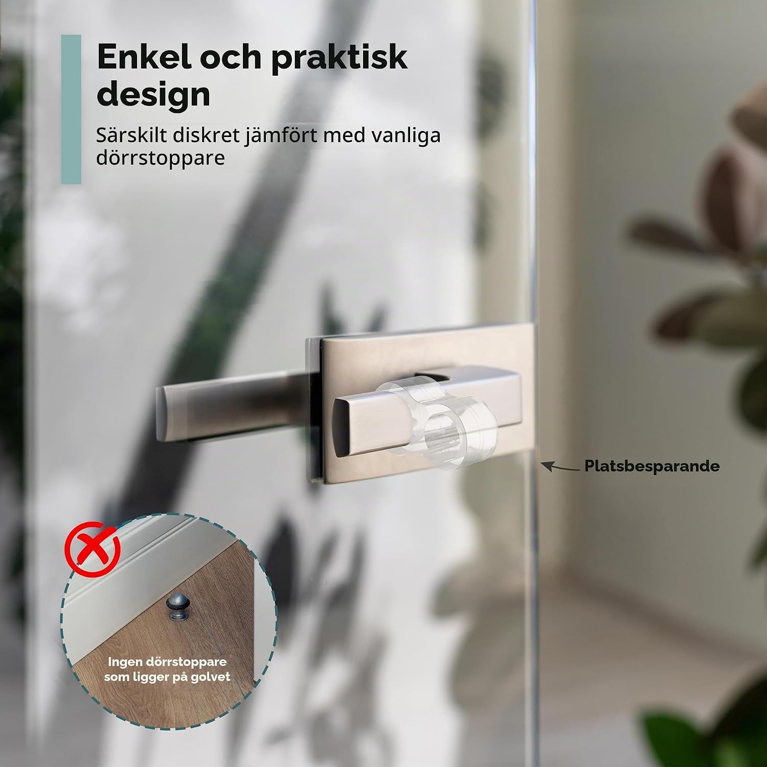 Thumbnail 4 de virea dörrhandtagsbuffertar, 6-pack i transparent PVC med öppningar på 15 och 18 mm