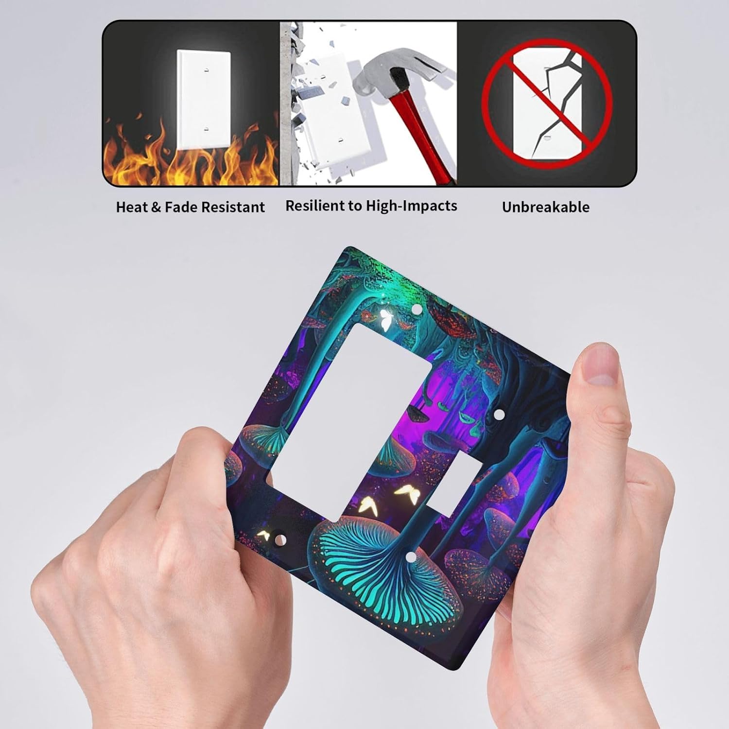 Detalle 1 de Decorative Light Switch Cover, 2-Gang Combination