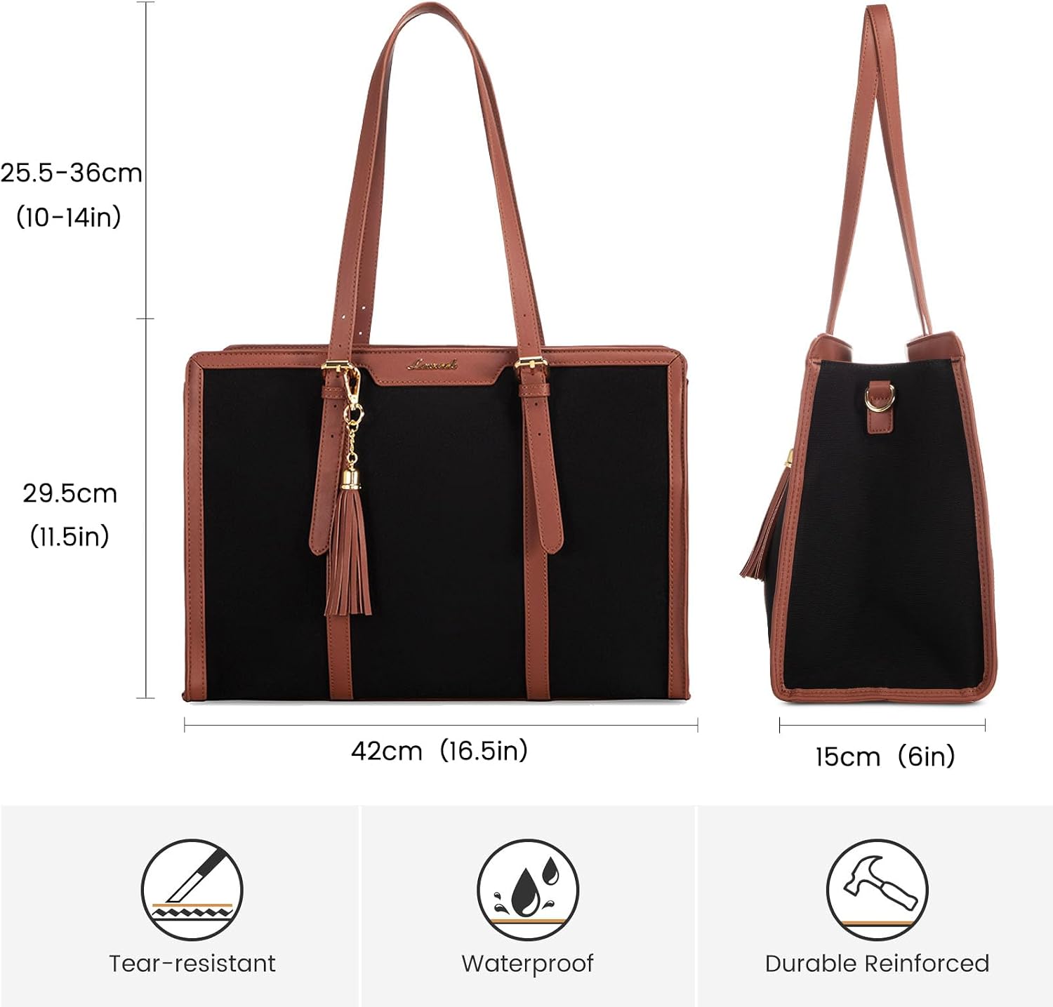 Detalle 2 de LOVEVOOK Tote Bag Laptop 15,6 Zoll Tasche