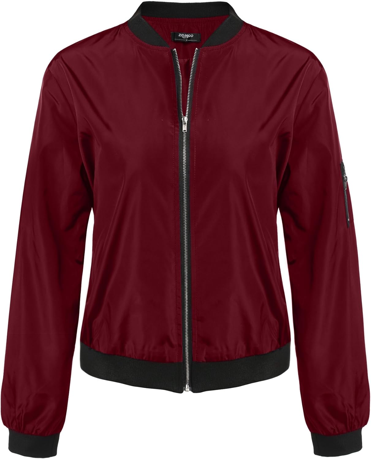 Thumbnail 5 de Zeagoo Bomberjacke Damen Kurz Blouson – leichte Piloten-Jacke, casual Langarm, Reißverschluss