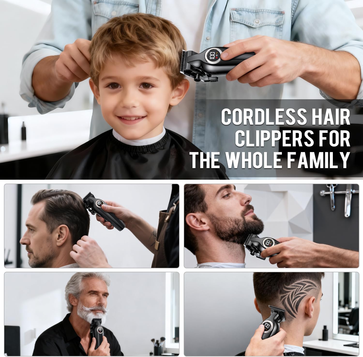 Thumbnail 2 de Misuke Hair Clippers Men and Trimmers Set – Professional Cordless Kit