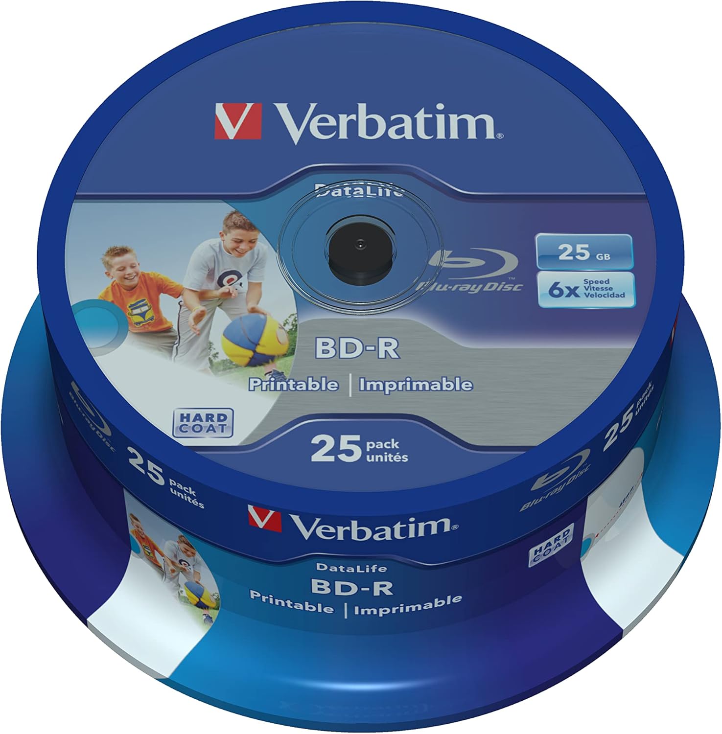 Thumbnail 5 de Verbatim BD-R SL Datalife Blu-Ray-Disc 25 GB – 6-fache Brenngeschwindigkeit, groß bedruckbar (50er Spindel)