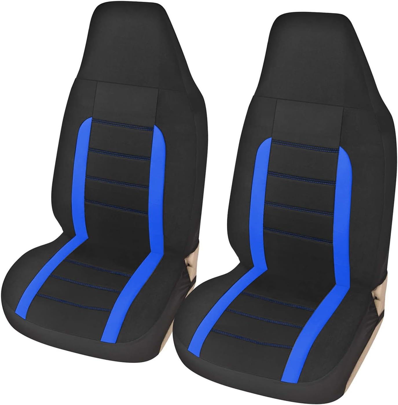 Detalle de AUTOYOUTH Front Seat Covers – Bucket Line Design, Blue