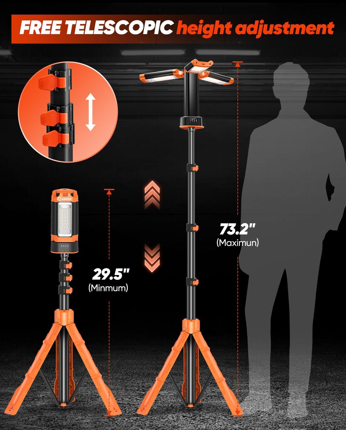 Thumbnail 3 de Saker LD18 Portable Camping Light with Stand