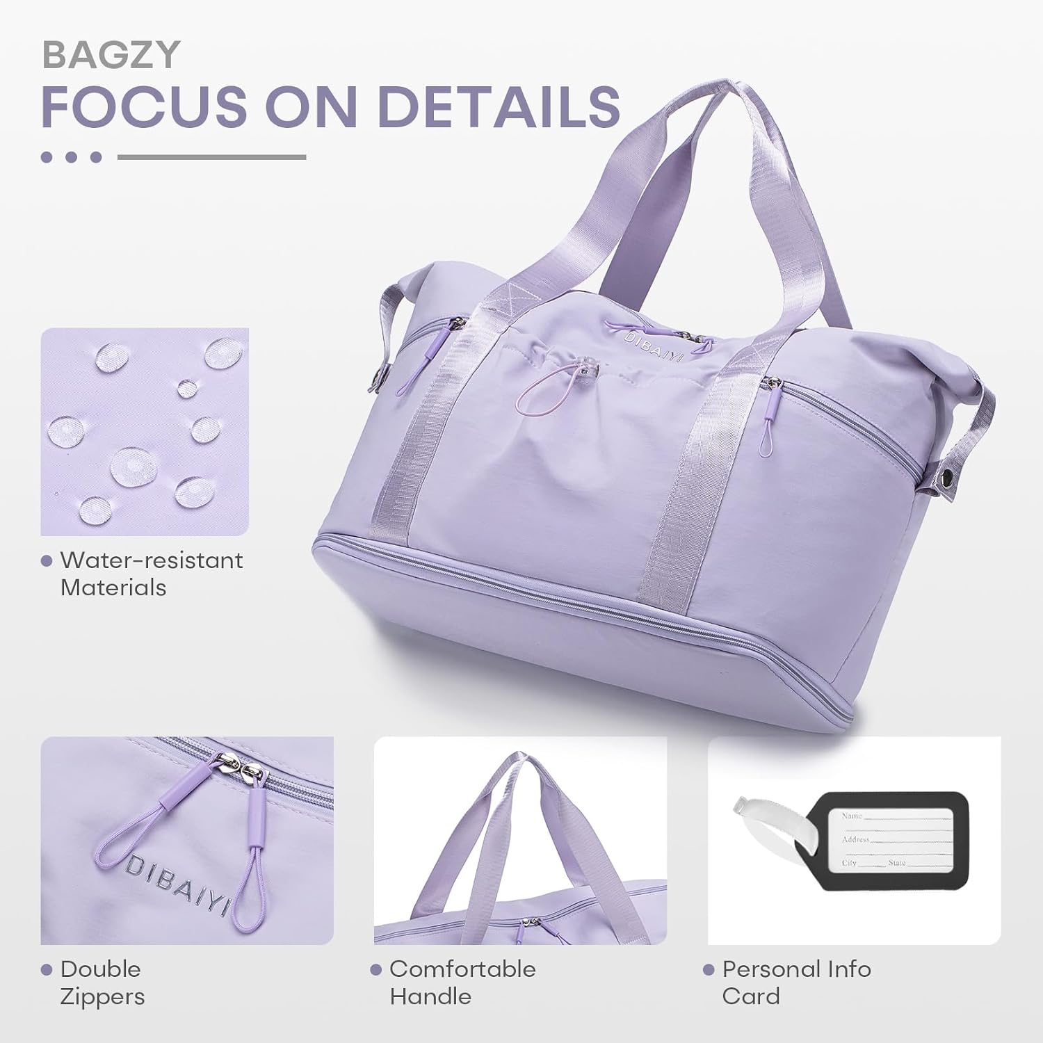 Thumbnail 4 de BAGZY Under-Seat Travel Duffel: 40x30x20 cm, 25L expandable to 32L for UK travellers