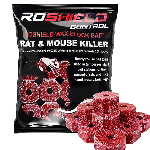 Detalle de ROSHIELD Rat/Mouse Poisoning Blocks (300g) – Fast-Acting Indoor & Outdoor Rodent Killer