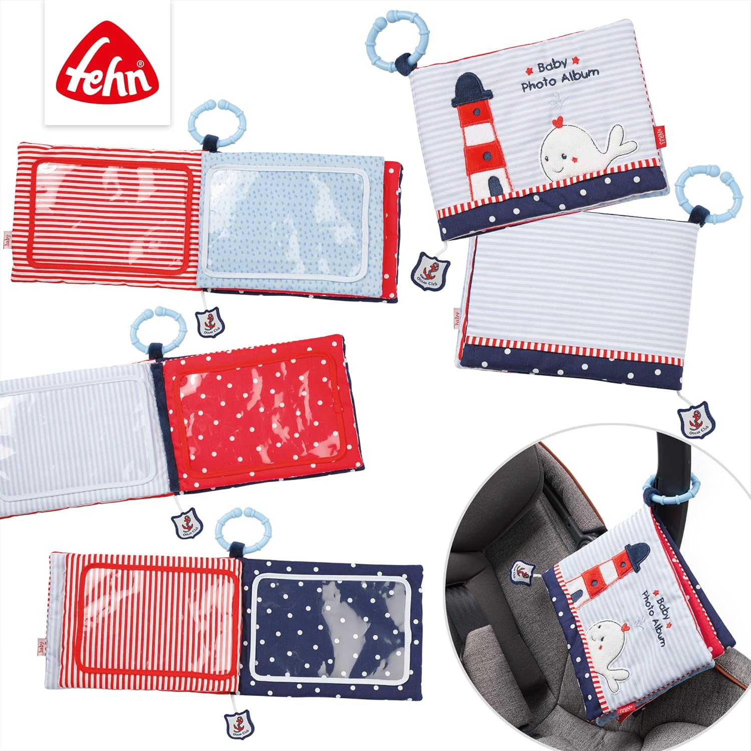 Thumbnail 2 de Fehn Baby Fotoalbum Ocean Club – Selbst gestaltbares Stoff-Fotoalbum für Babys ab 0 Monaten