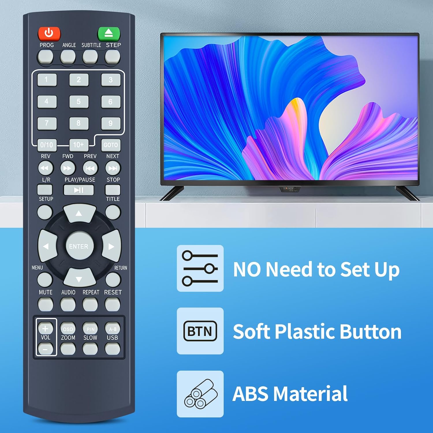 Thumbnail 1 de TCNOUMT Replacement Remote for ONN TV XL-6046