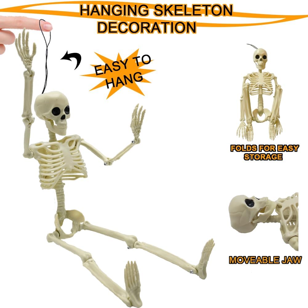 Detalle 2 de Posable Skeleton Decorations, 15.7-Inch