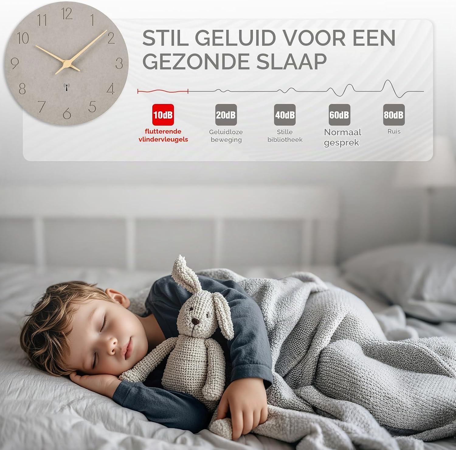 Detalle de Warminn Horloge Murale Radio Pilotée radiogestuurde wandklok, 30 cm, stil
