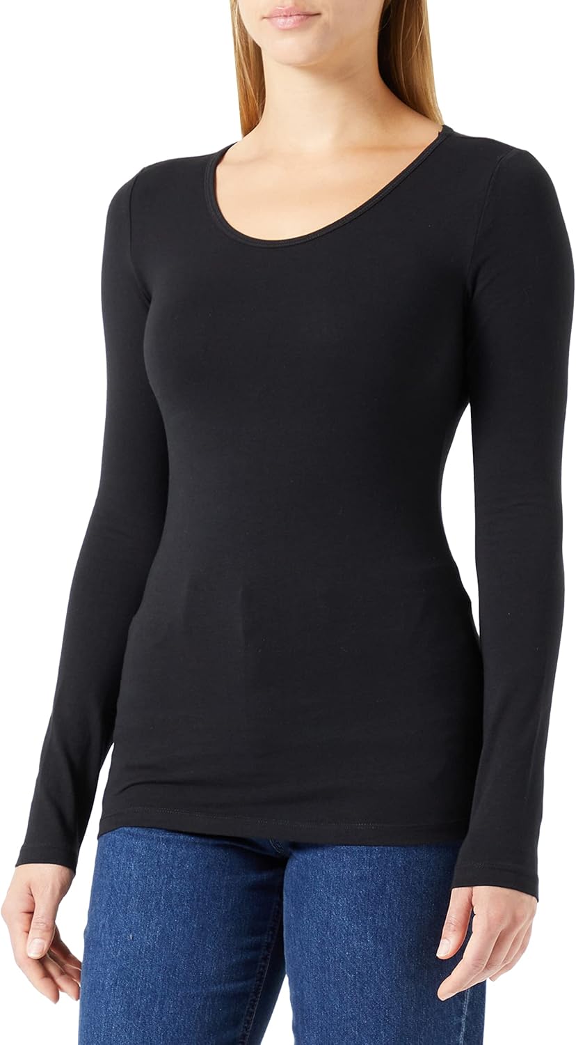 Thumbnail 4 de ONLY Damen Langarmshirt figurbetont & tailliert aus Baumwolle (Rundhalsausschnitt)