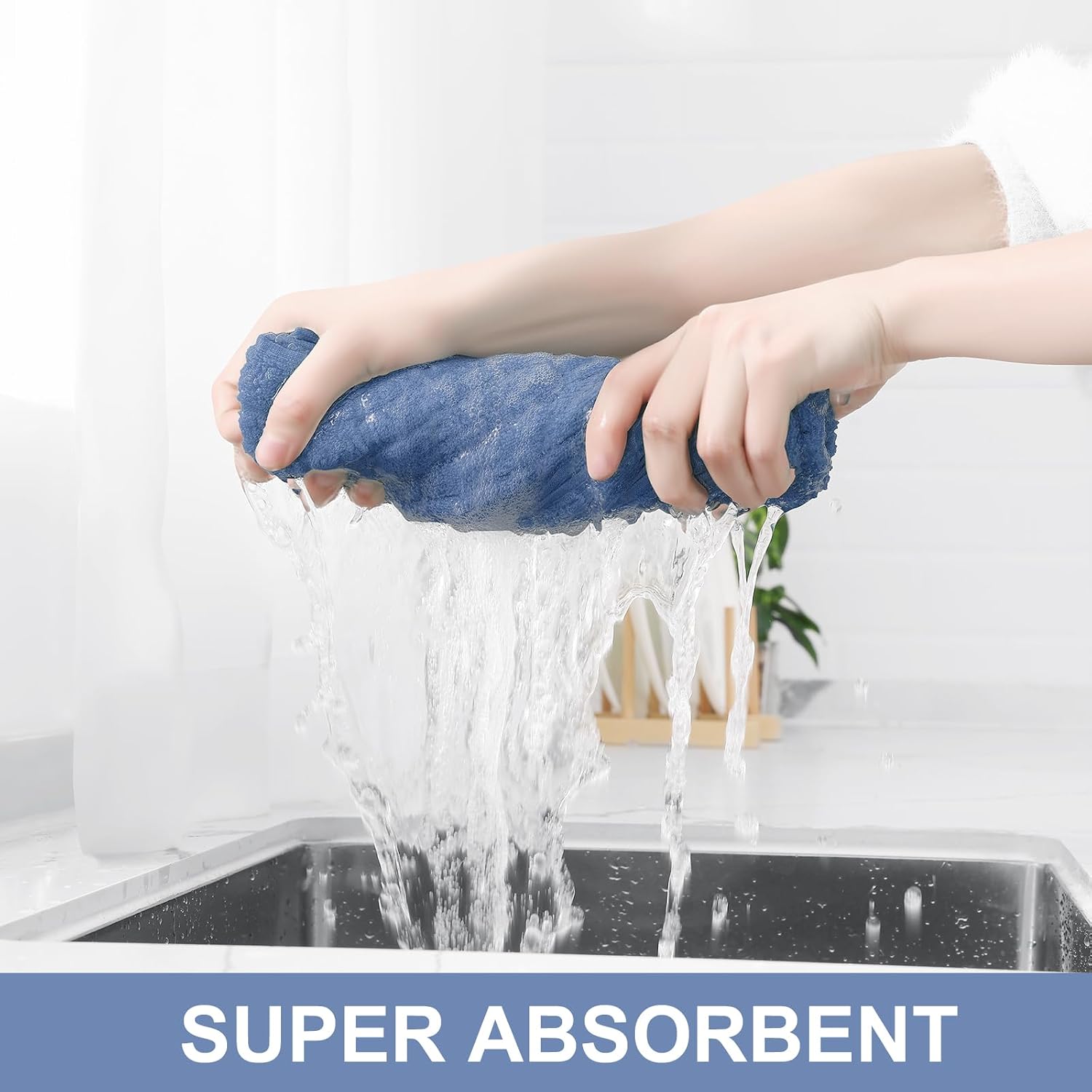 Detalle 1 de Homaxy Premium Cotton Kitchen Towels 12-pack 16"x28" 🧻