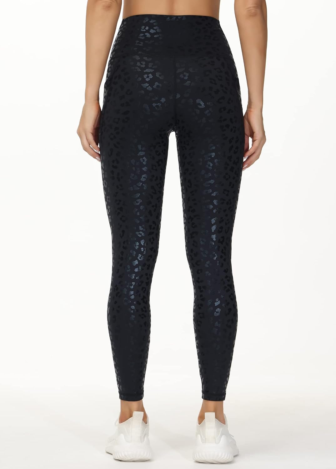 Thumbnail 2 de THE GYM PEOPLE V-Cross High-Waist Sports Leggings with Side Pockets