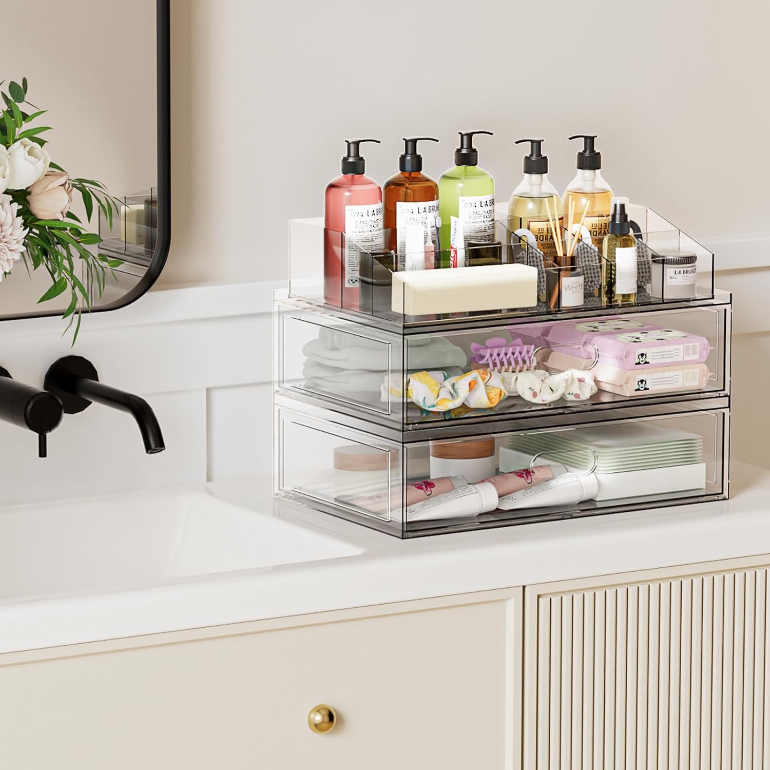 Thumbnail 5 de Clear Stackable Makeup Organizer 12