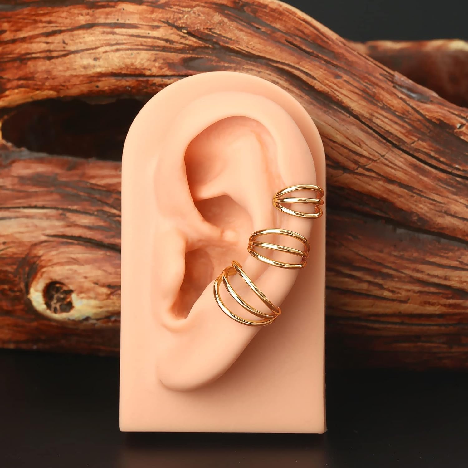 Detalle de OUFER Body Piercing boucles d’oreilles hélix en acier chirurgical 316L (16 g) avec anneau segment à charnière