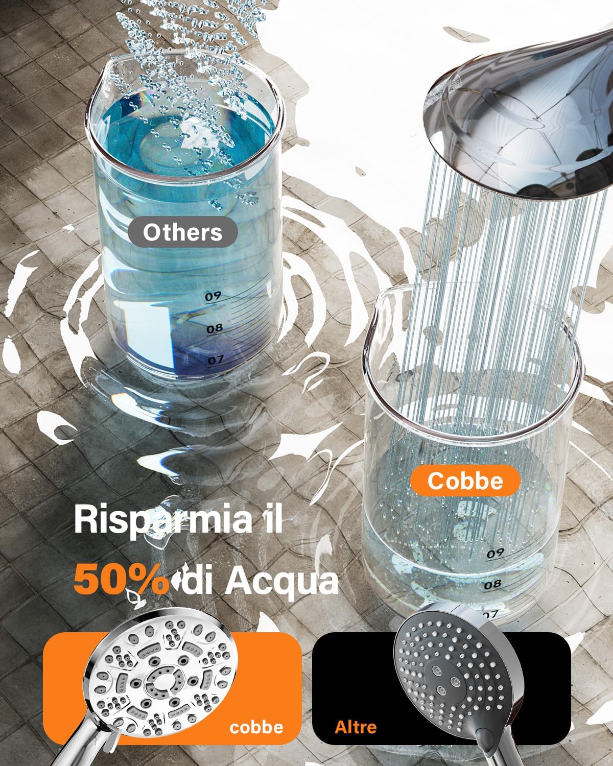 Thumbnail 6 de Cobbe Soffione doccia ad alta pressione