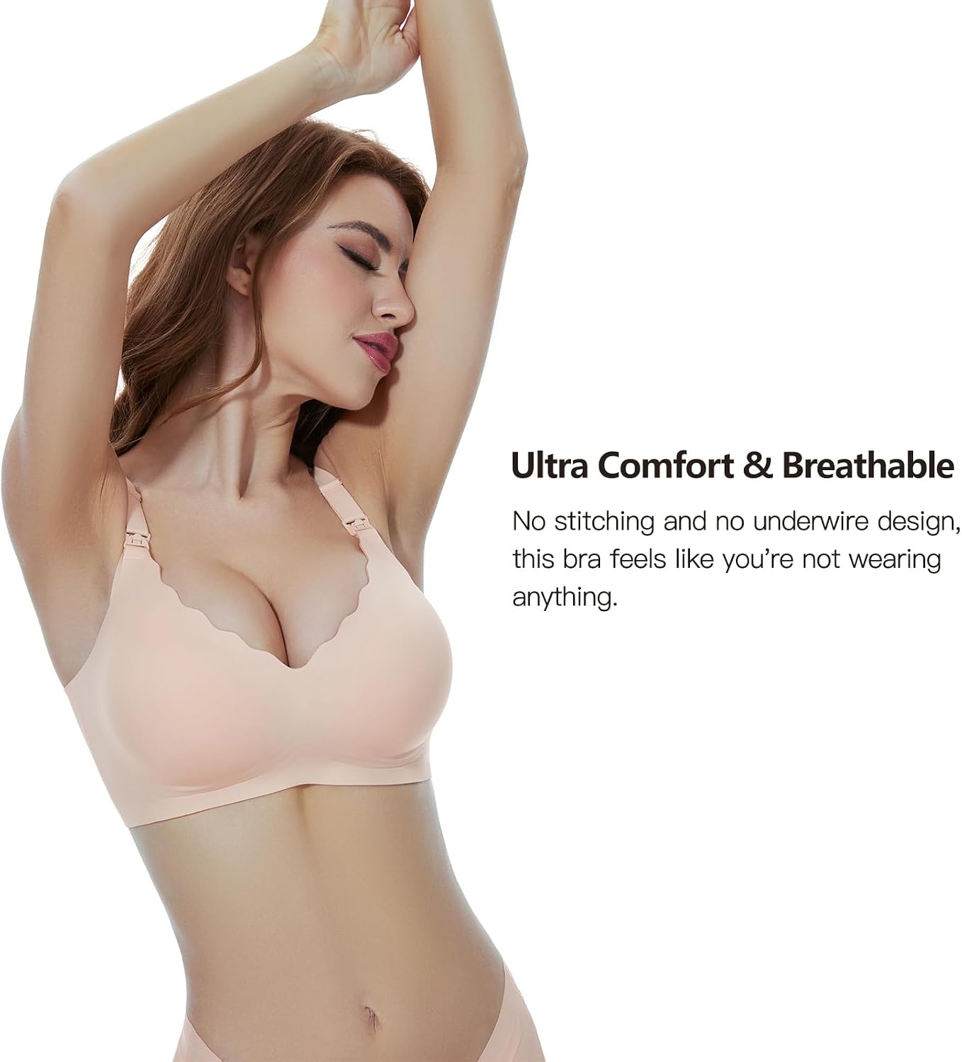 Thumbnail 1 de Dresime Nursing Bras for Breastfeeding – Wireless Ultra Comfort Maternity Bra with Jelly Strip Support