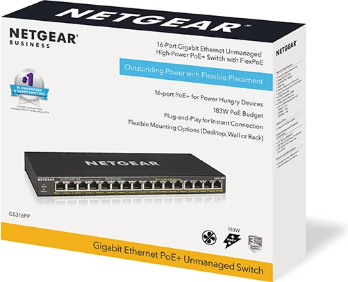 Thumbnail 1 de Netgear GS316PP Switch mit PoE+ 15 Ports
