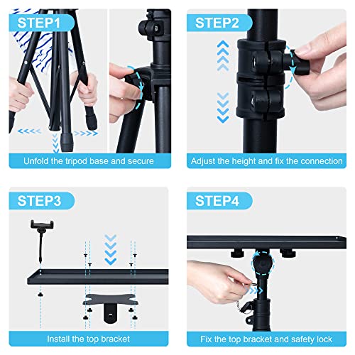 Thumbnail 6 de DECOSIS Projector Stand Tripod: Height-Adjustable Laptop & Projector Stand