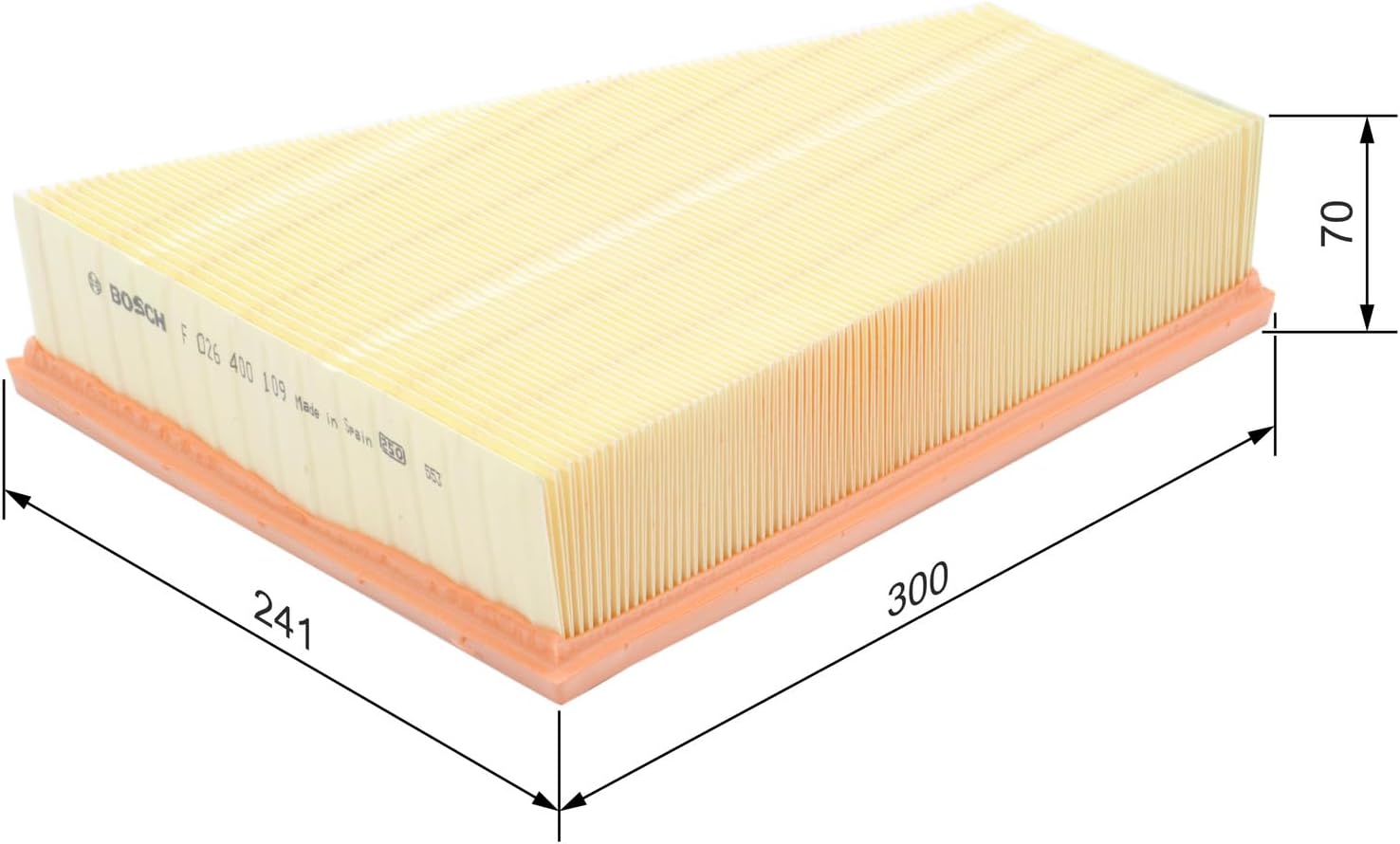 Thumbnail 1 de Bosch S0109 filtre à air automobile : séparation des particules, résistance à l’humidité et ajustement précis