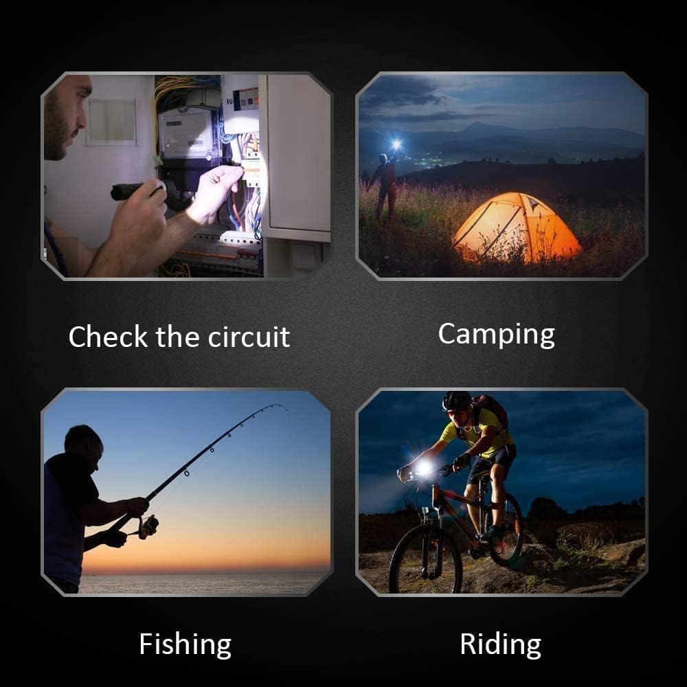 Detalle 1 de TIMTOME TIM-T6 LED Flashlights, 2-Pack, Zoomable, 5 Modes, Water-Resistant