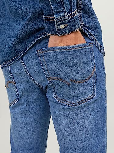 Detalle 1 de JACK & JONES JJI Glenn JJOriginal Slim Fit Jeans – Moonlight, 31W/30L