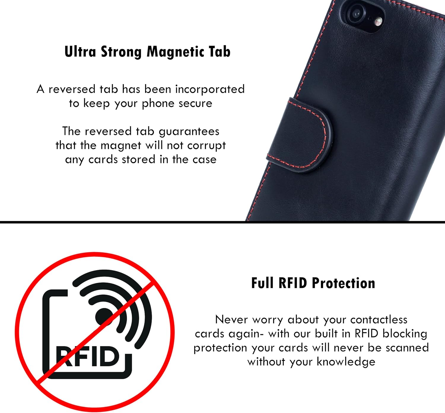 Thumbnail 3 de Ed Hicks Genuine Leather Flip Case for iPhone 16 Pro Max — Wallet Folio with RFID Blocking