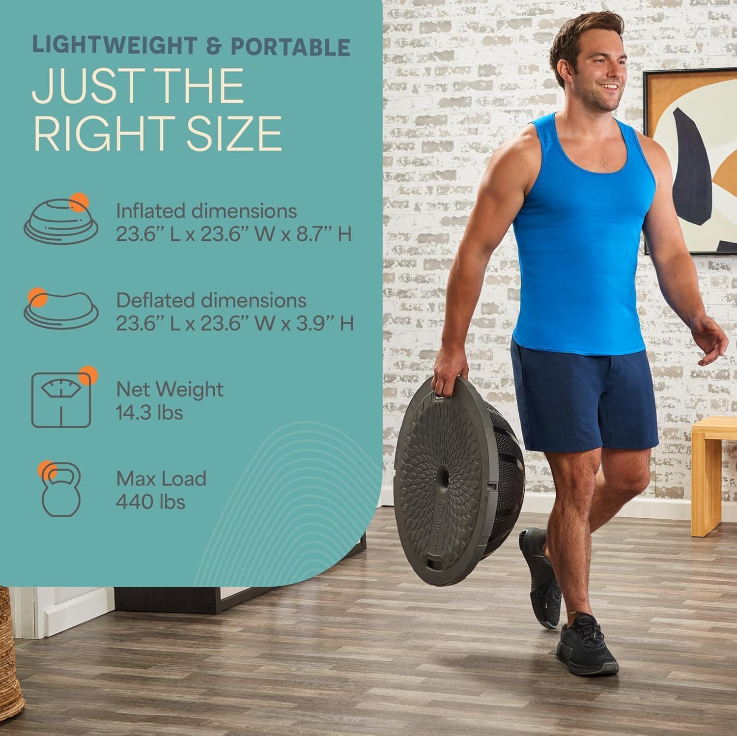 Detalle de Lifepro Half Exercise Ball Trainer, PP/TPE