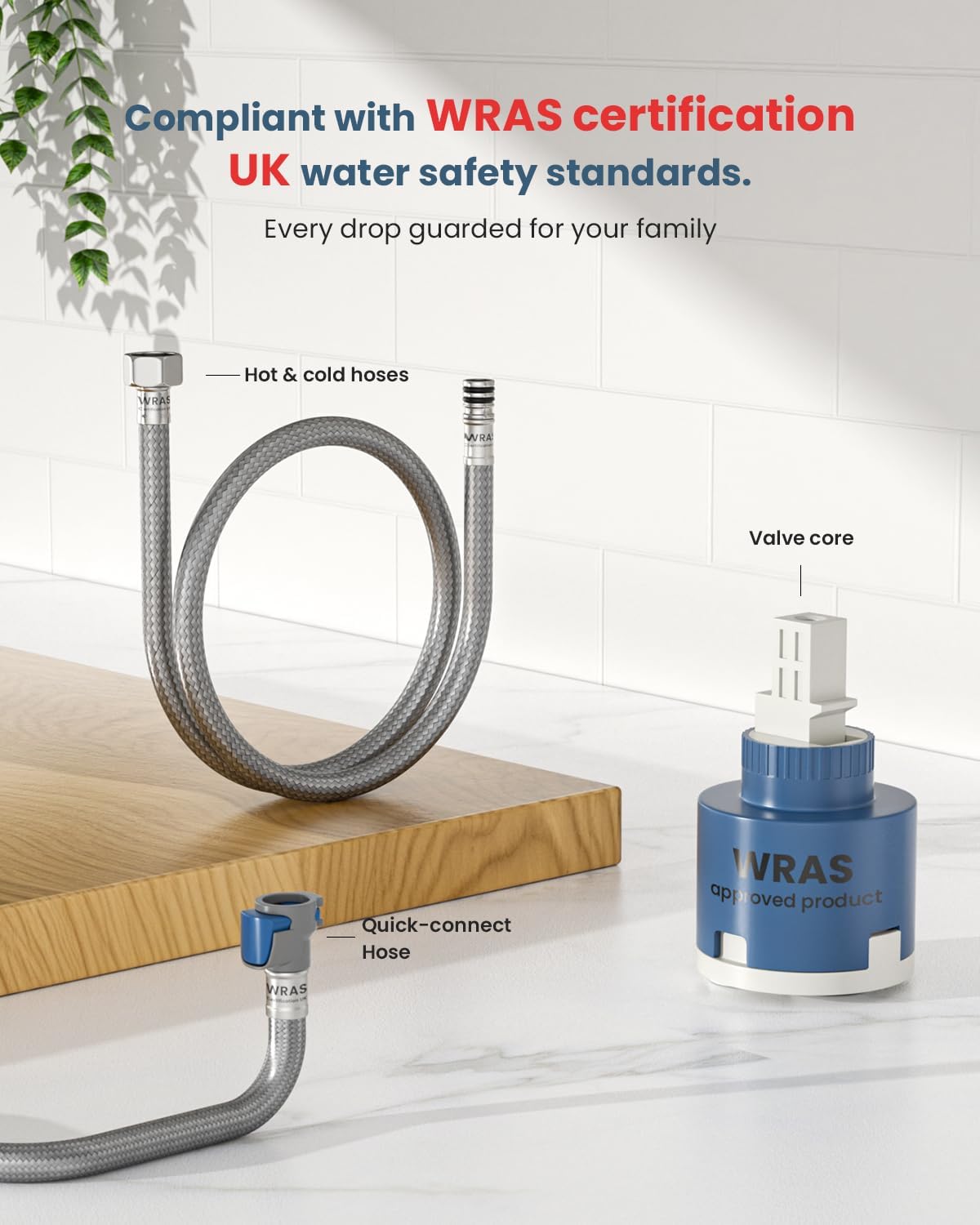 Detalle de APPASO Double Broom mixer tap 210BN