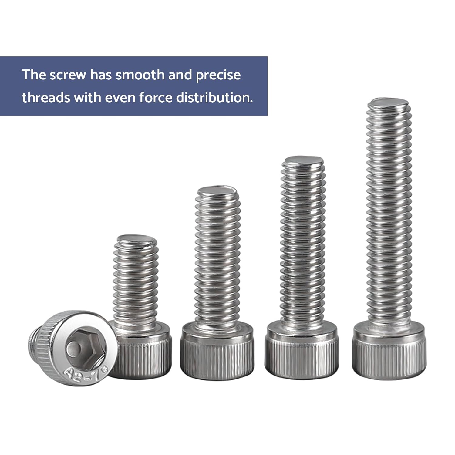 Detalle de BACSHBY Zylinderkopfschrauben M6 x 20 mm aus Edelstahl A2 V2A – 20 Stück