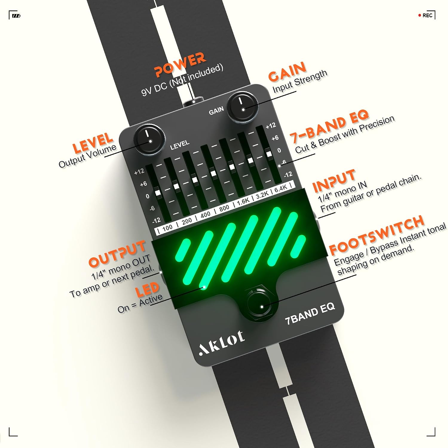 Thumbnail 6 de AKLOT Guitar Equalizer Pedal, 7-Band